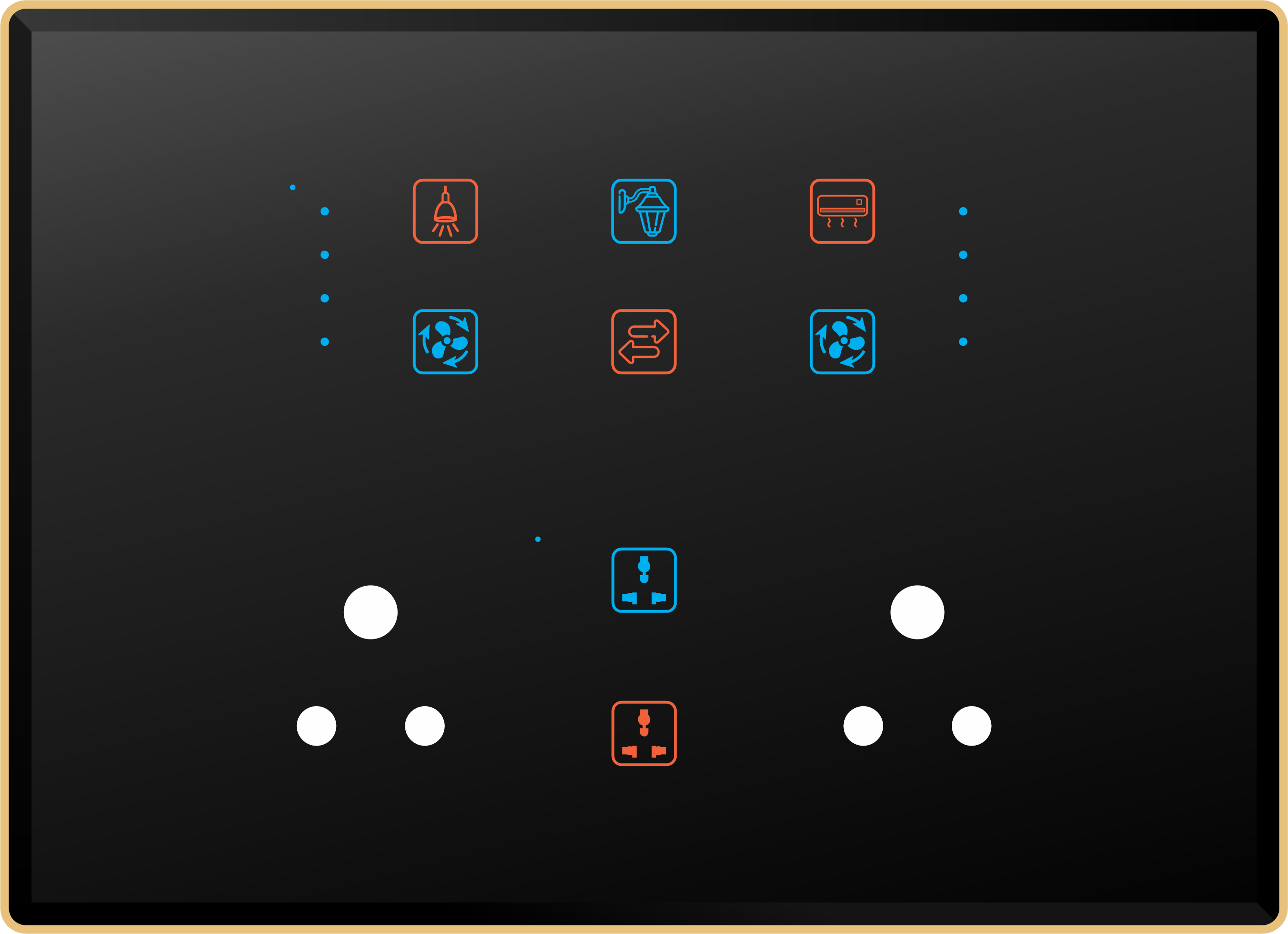 6 Switch 2 Fan 2 Socket (6A)