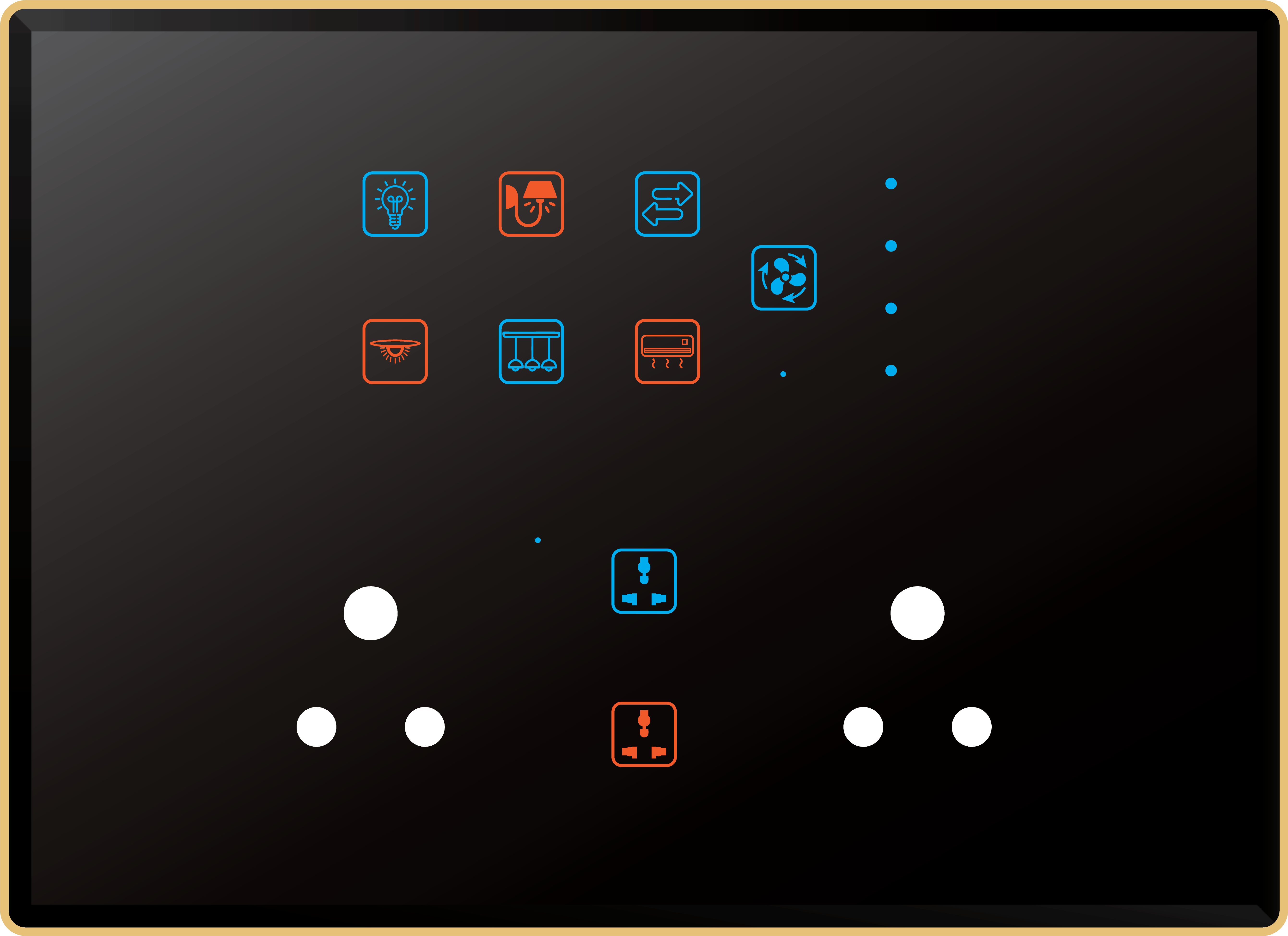 8 Switch 1 Fan 2 Socket (6A)