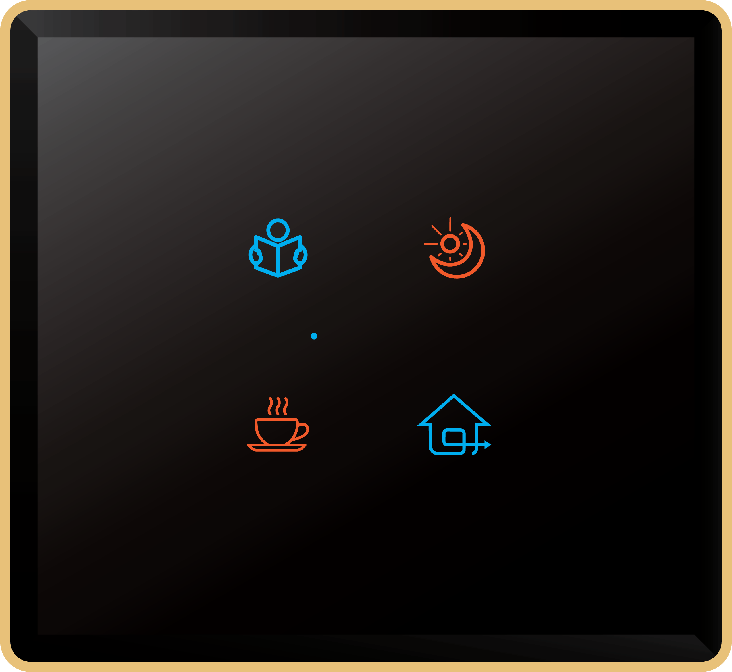 4-scene control panel, premium glass