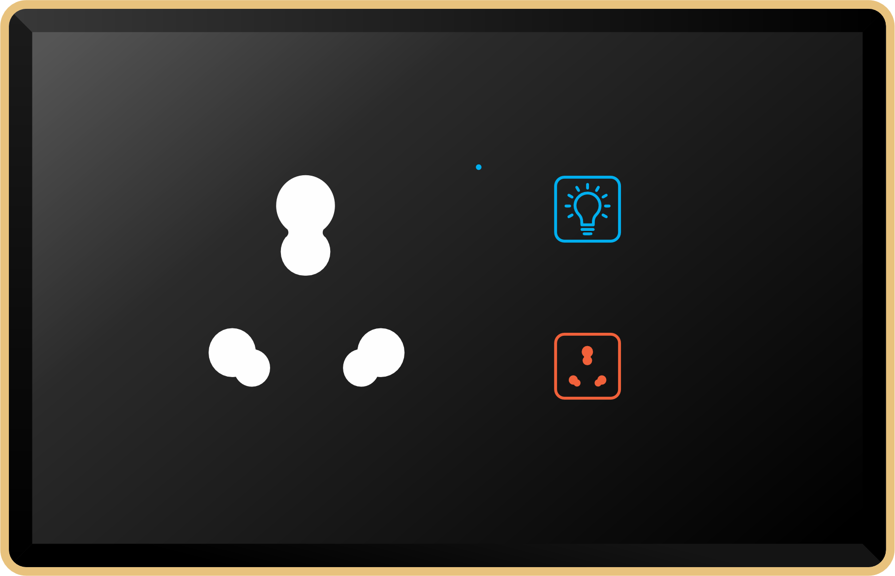 2 Switch (1-16A) 1 Socket (16A)