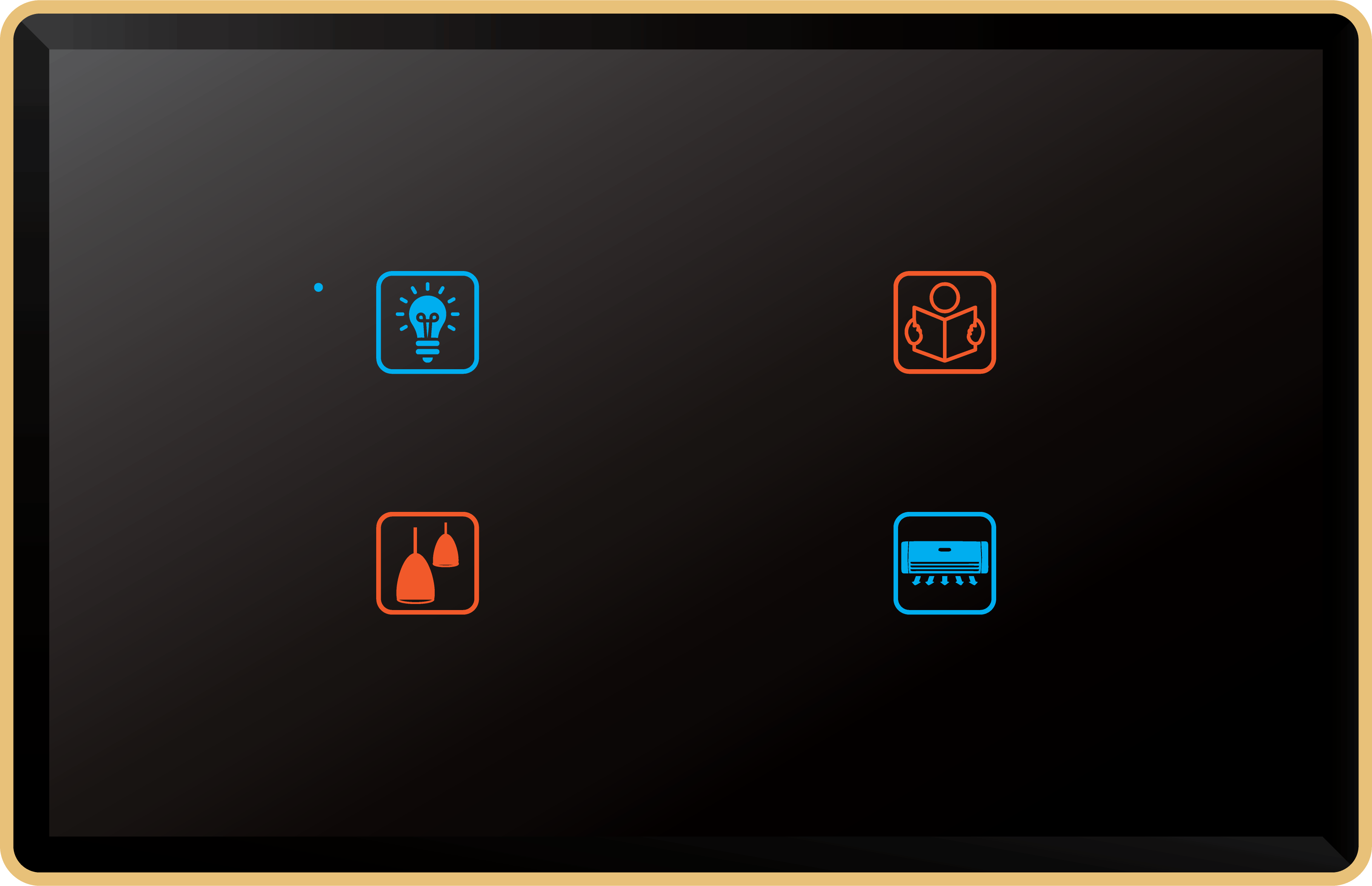 4-switch panel, premium glass