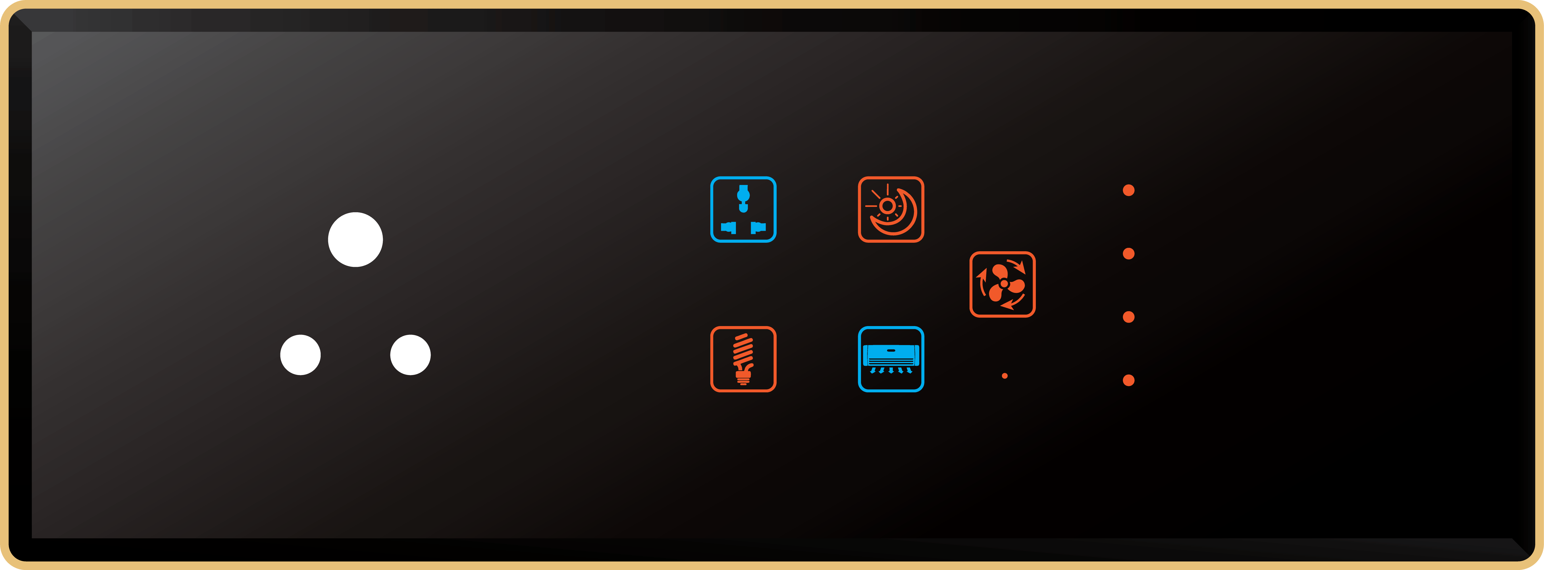 Multi-function panel with socket, premium glass